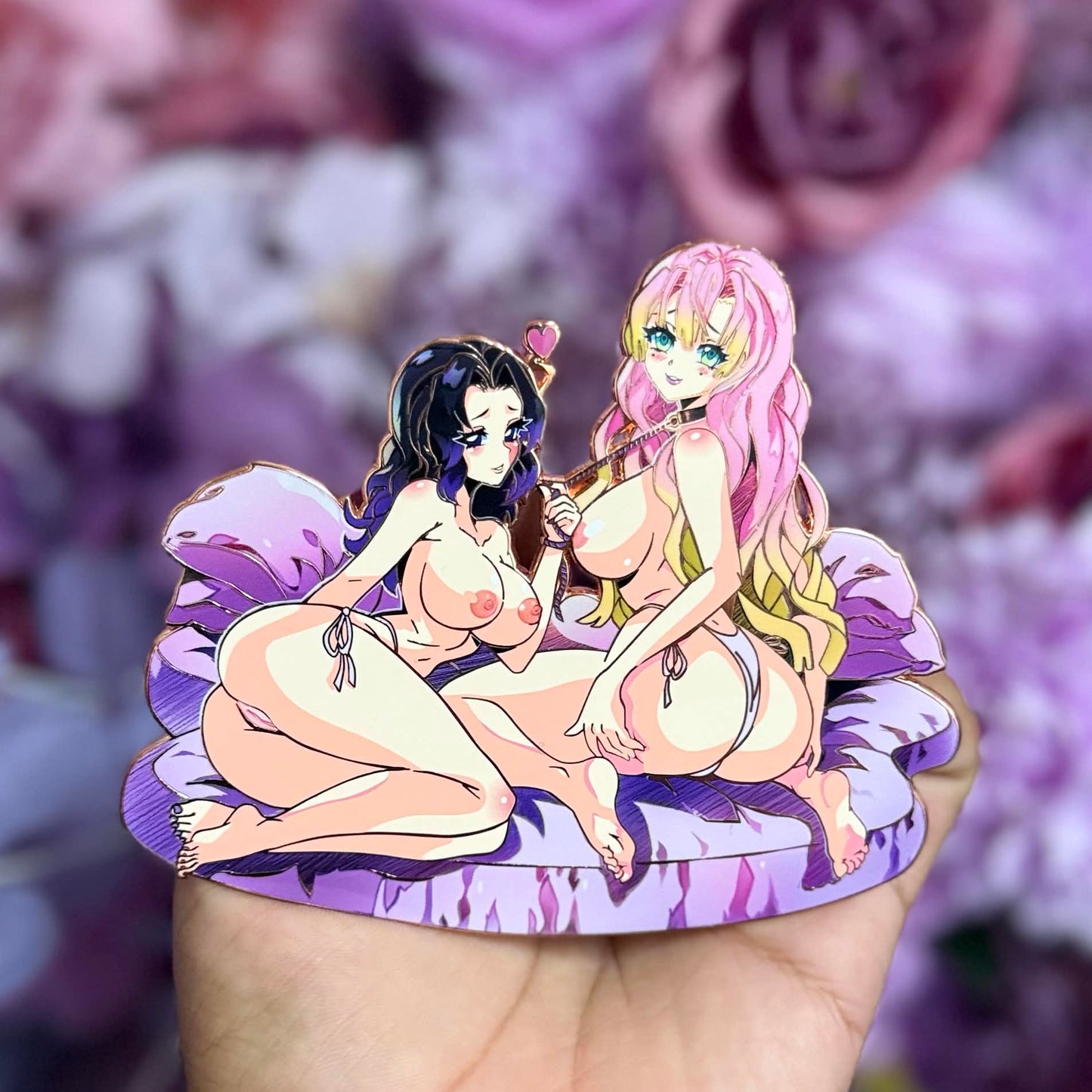 (In-Hand) V-Day Collab Shinobu/Mitsuri Pin