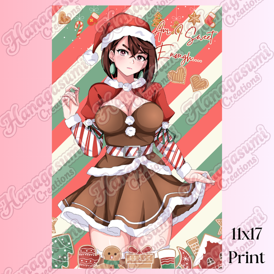 11x17 Gingerbread Dress Momo Print