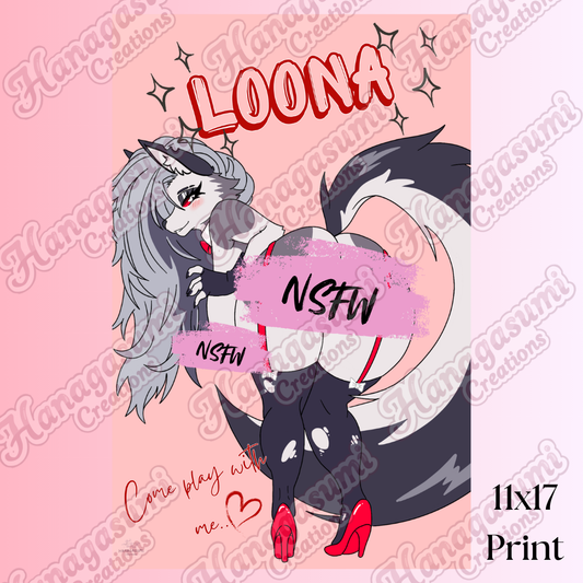 11x17 Bentover Loona Print
