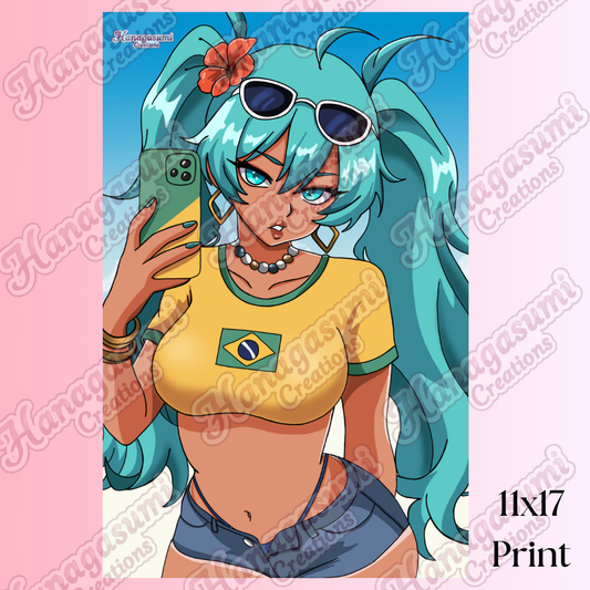 11x17 Brazillian Miku Print