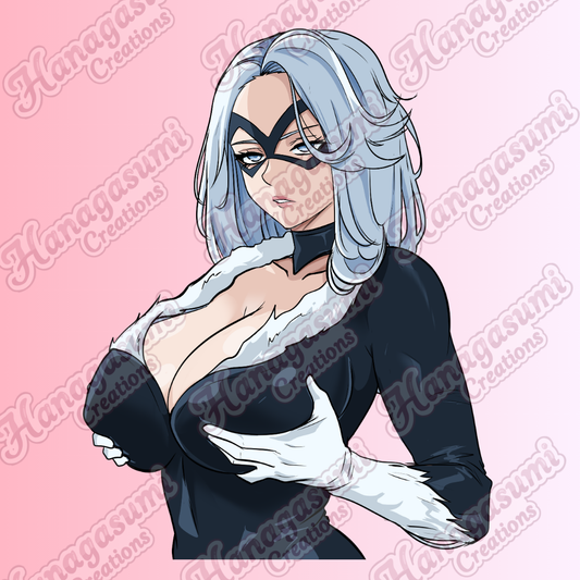 Black Cat Bust Decal