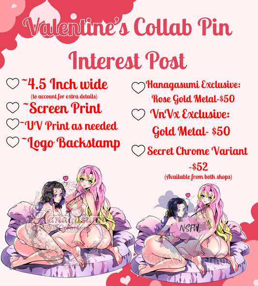 (PRE-ORDER) V-Day Collab Shinobu/Mitsuri Pin