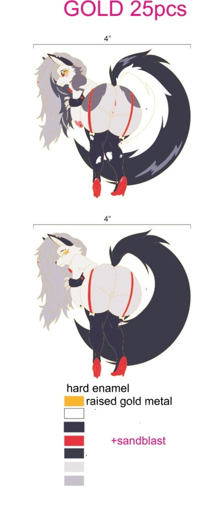(Pre-ORDER) GOLD Bending Loona 4in