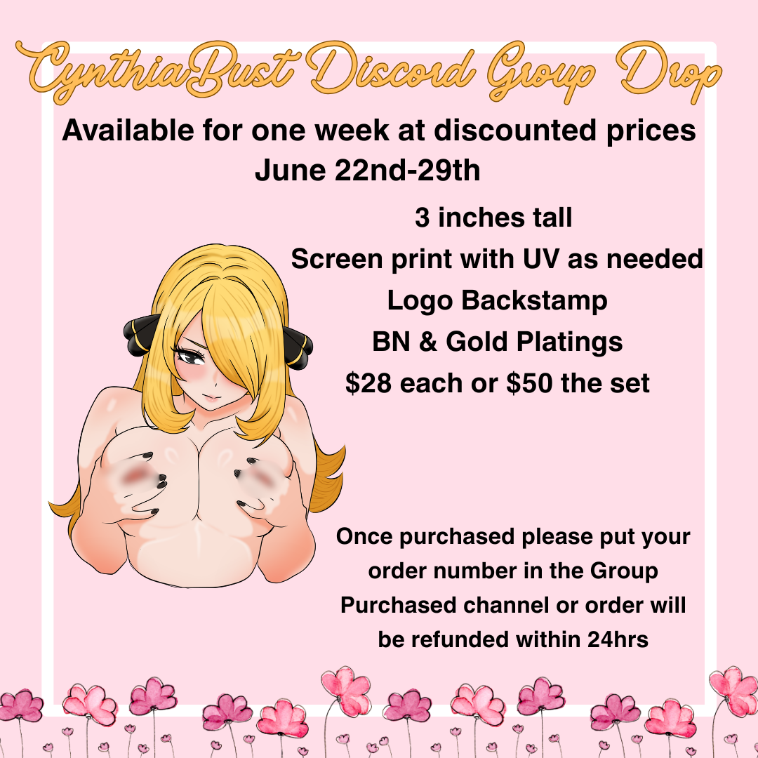 (Discord Drop) Cynthia Bust Pin Pre-Order